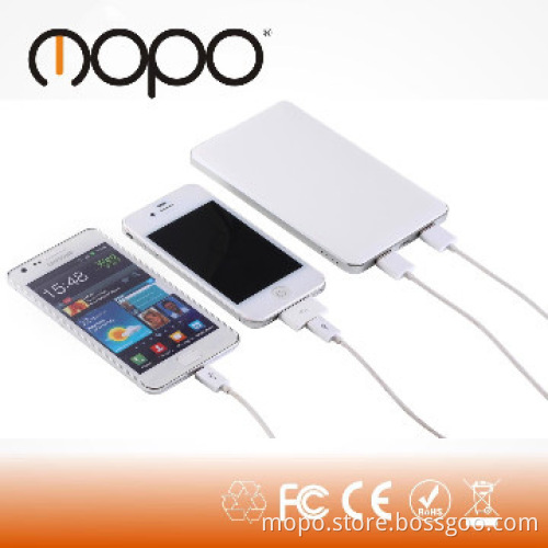 Dual USB power bank 8000mAh fast mobile charger